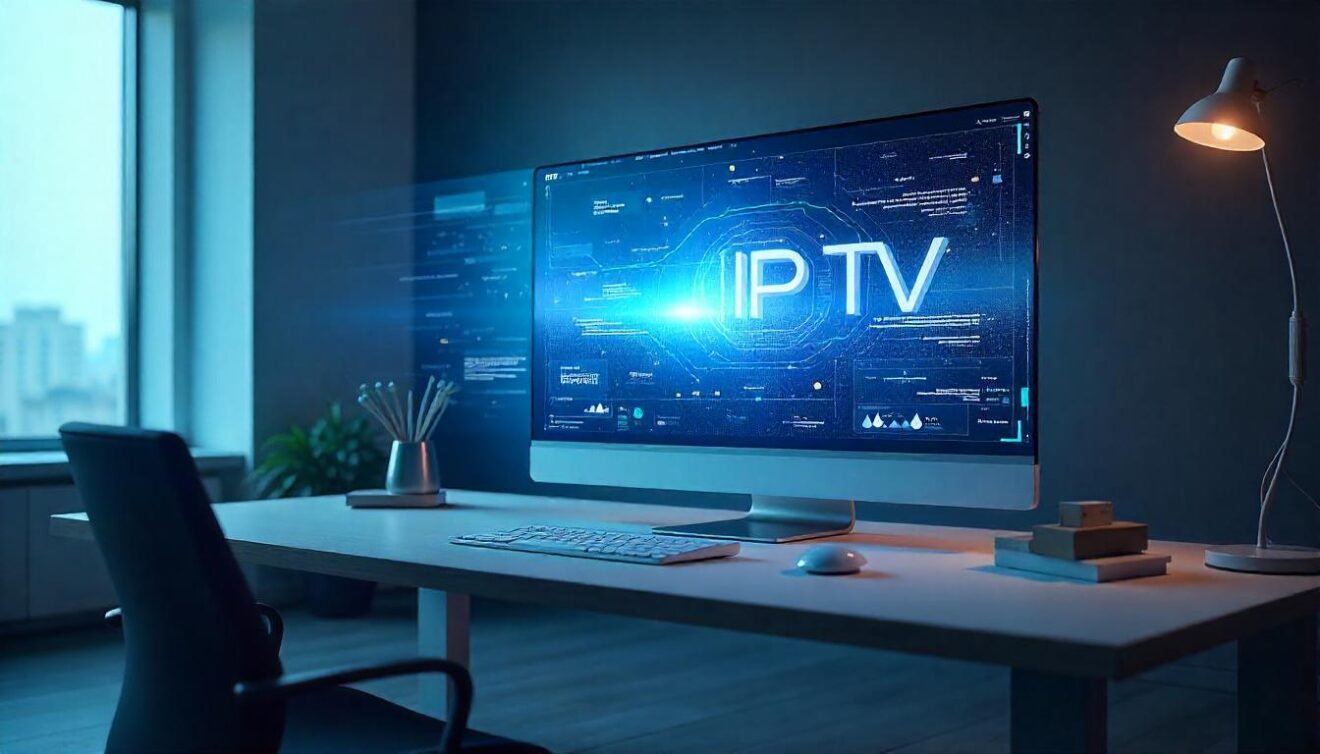 freepik a futuristic interface displaying iptv streams ren 78323