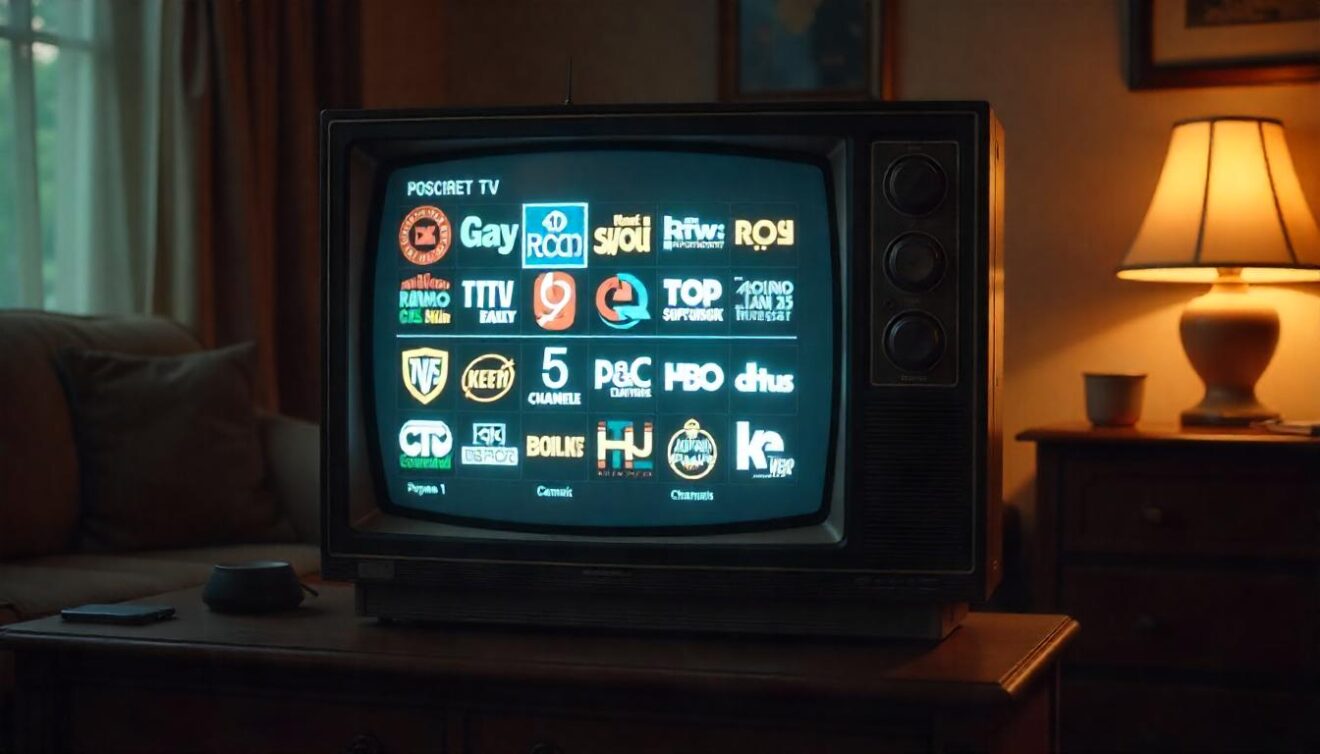 freepik a retrothemed iptv app interface on an old crt tel 96363