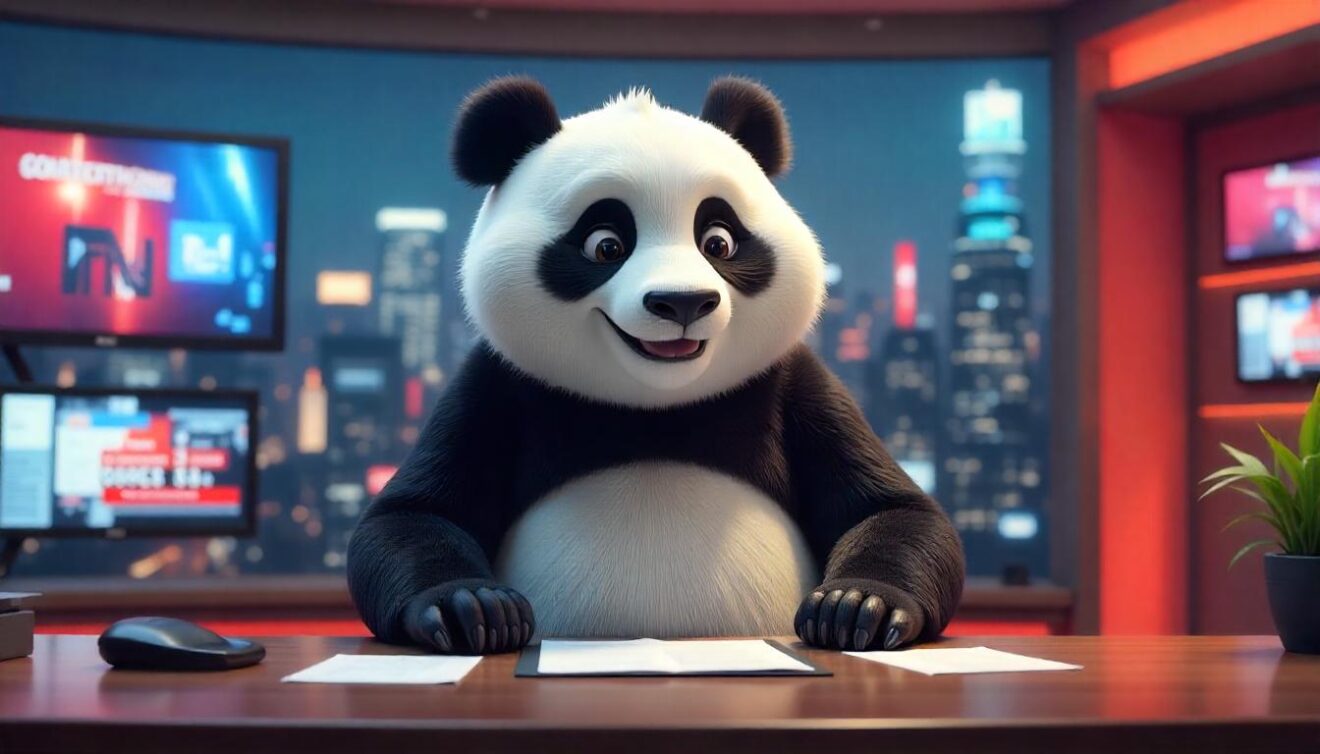 freepik an animated giant panda working as a tv news ancho 49773